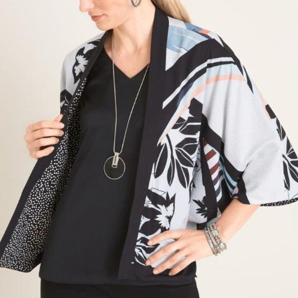 CHICO’S Reversible  Cocoon Ruana Wrap